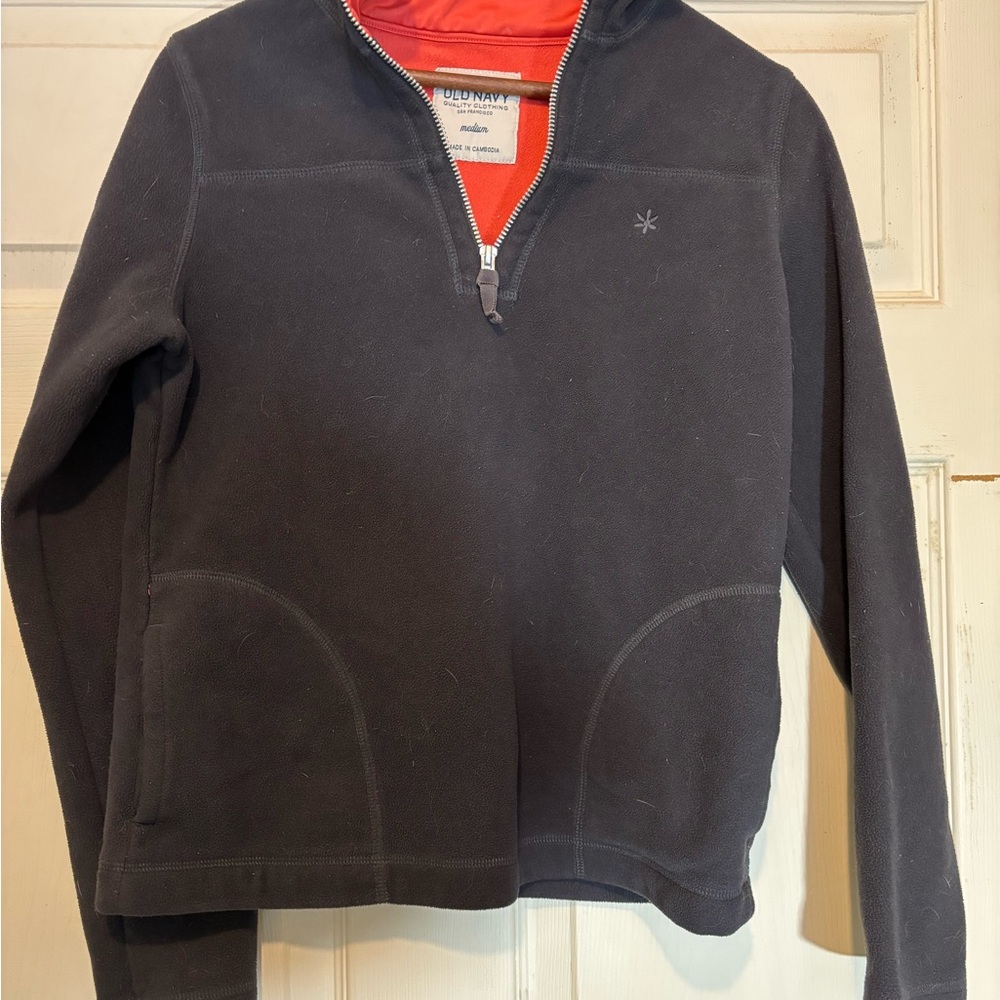 Kids Black Half-Zip Sweater
